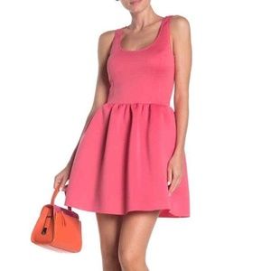 love...ady Sleeveless Fit & Flare Scuba Mini Dress